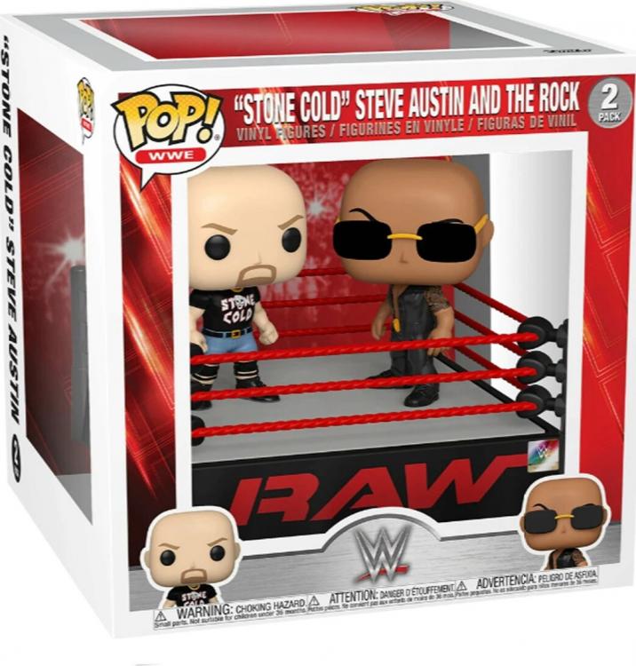 Funko Pop WWE 2 - Stone Cold Steve Austin und The Rock Vinylfigur Wrestling