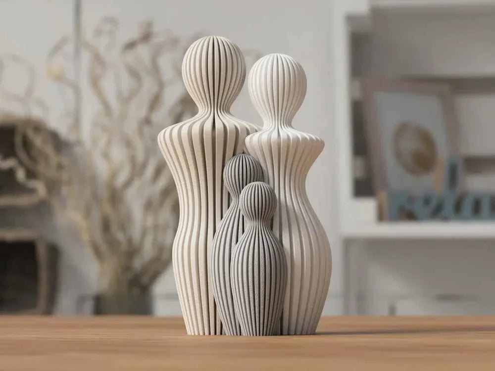 ARMÒNIA: Home Decor Statua Famiglia Moderna Completa