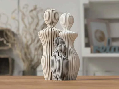 ARMÒNIA: Home Decor Statua Famiglia Moderna Completa