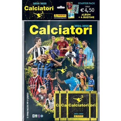 Panini Fußballer 2024-2025 Starter Pack Album + 4 Tüten Fußball Serie A