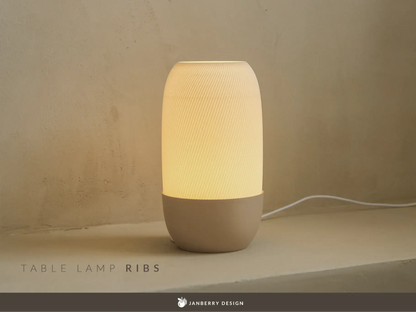 RIB: Home Decor Lampada da Tavolo con Linee Radiali