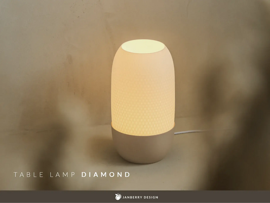 DIAMOND: Home Decor Lampada da Tavolo con Pattern Intagliato