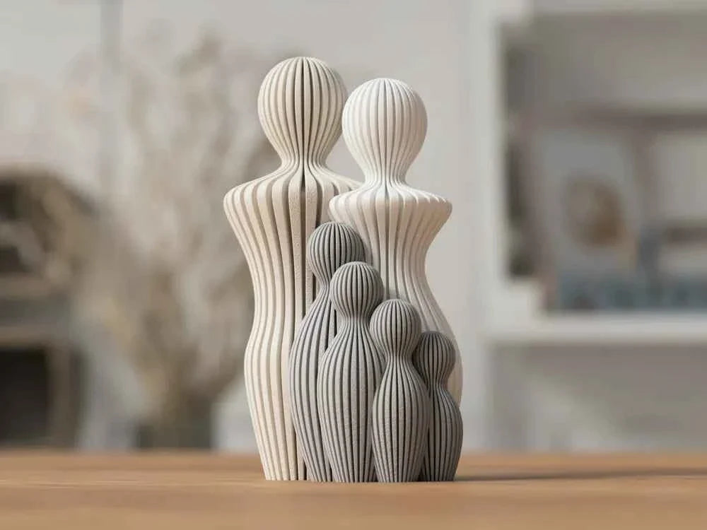 ARMÒNIA: Home Decor Statua Famiglia Moderna Completa