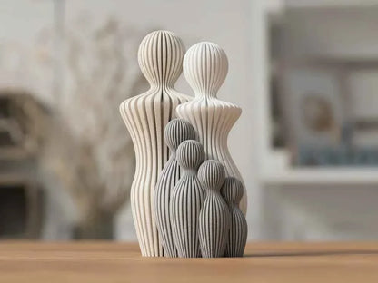 ARMÒNIA: Home Decor Statua Famiglia Moderna Completa
