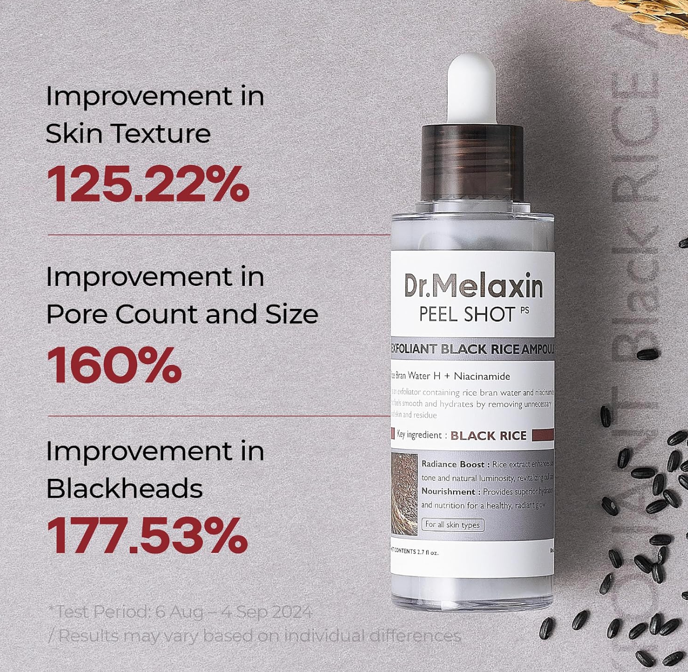DR.MELAXIN PEEL SHOT EXFOLIATING BLACK RICE AMPOULE