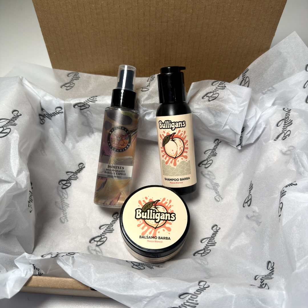 ANTI-FRIZZ BEARD BOX - White Peach scent