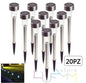 20 LED Garden Stake Lights with Solar Panel Pathway Lights
