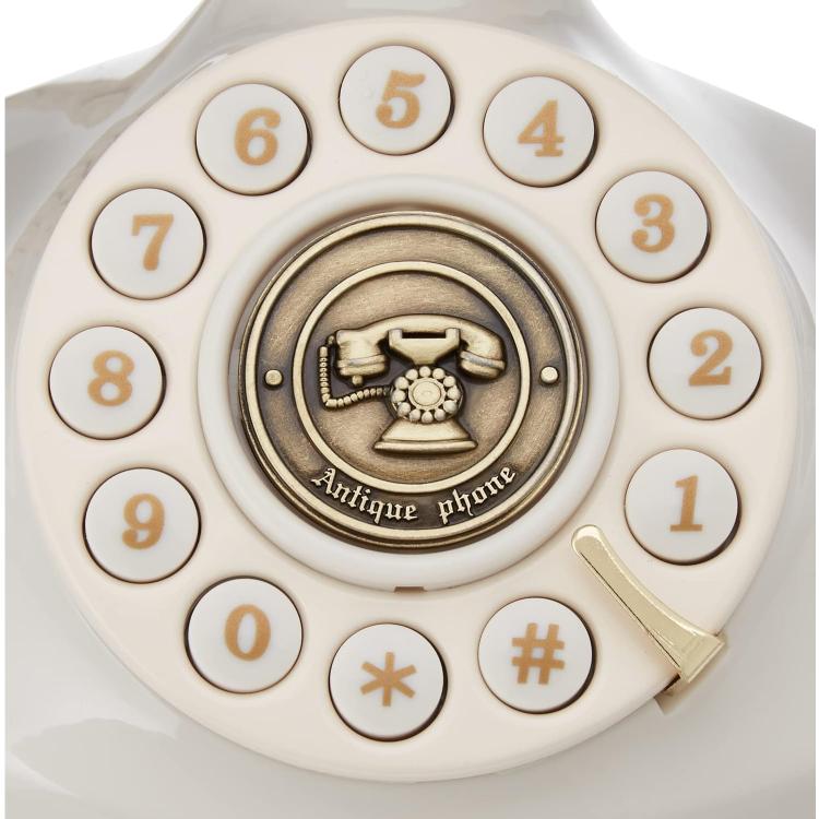 Brondi Telefono Fisso Vintage 10 Tavolo Retro Suoneria Regolabile Filo Bianco