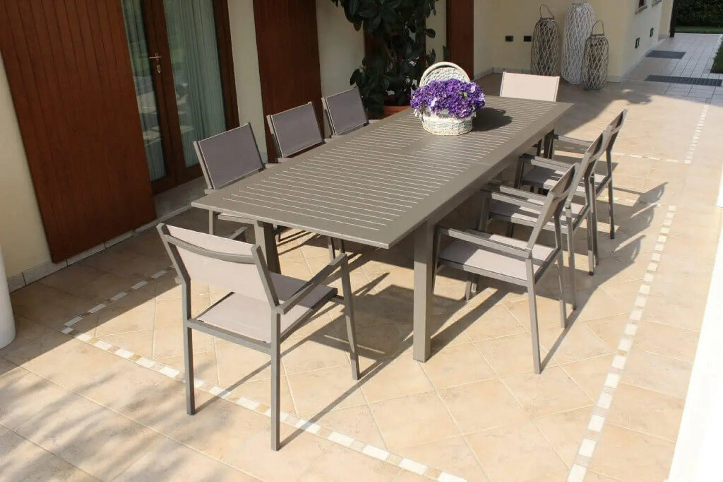 Tavolo da Giardino Cuba Allungabile 150/210x90 cm - Taupe