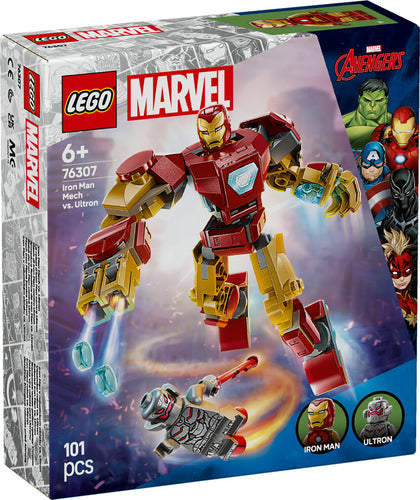 Lego - Marvel Avengers 76307 Iron Man Mech vs. Ultron - 6+ Bauspielzeug 101 Teile