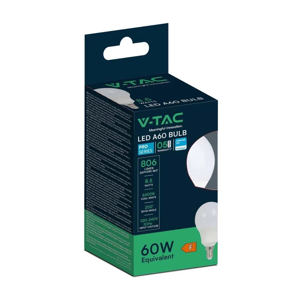 Lampadina LED E14 8.5W A60 3000K Samsung Luce Calda V-TAC