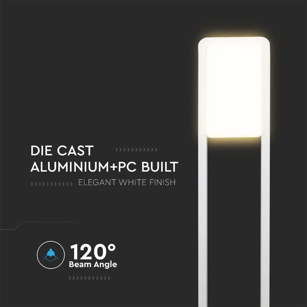 LED-Pollerleuchte V-TAC 10 W Samsung 4000 K IP65 – Gehäuse Weiß