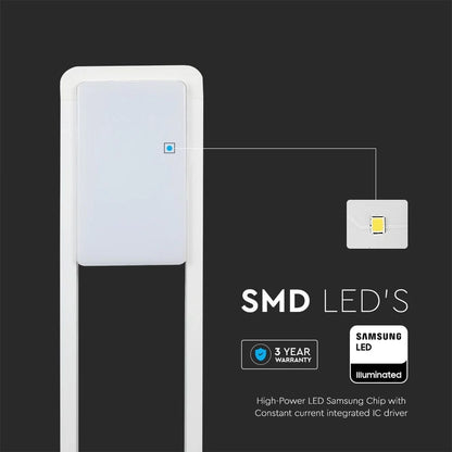 LED-Pollerleuchte V-TAC 10 W Samsung 4000 K IP65 – Gehäuse Weiß