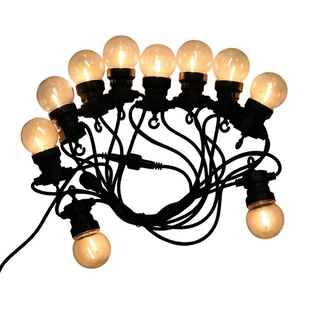 Catenaria LED 5m 10 Lampadine Filamento Bianco Caldo