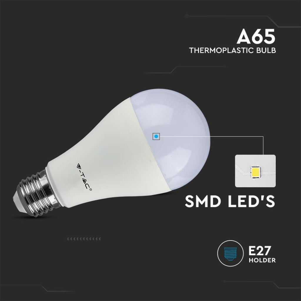 V-Tac Set 3 LED-Lampen E27 15W A65 6500K Kaltweiß