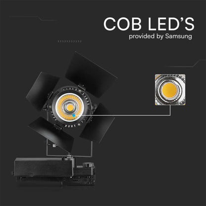 V-Tac LED-Schienenstrahler 33W 3000K Schwarz mit Samsung Chip