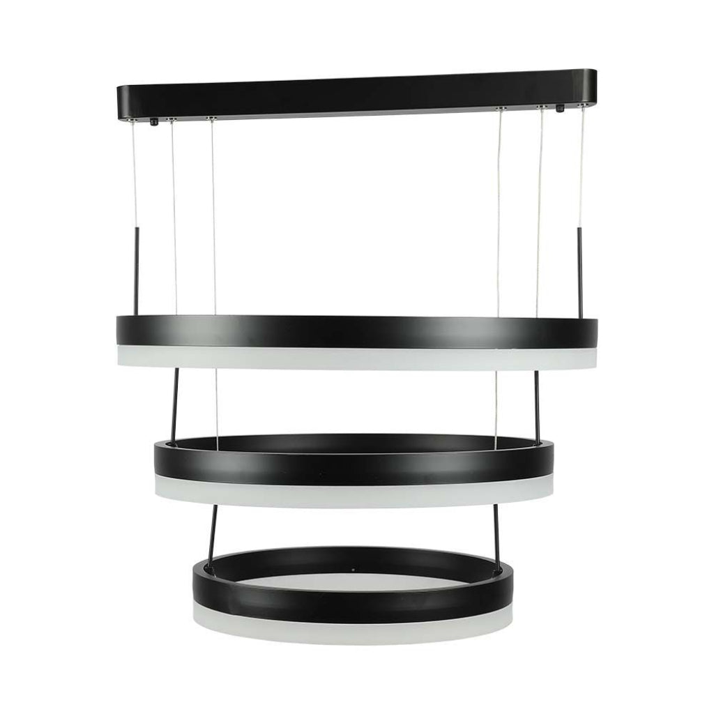 LED-Hängeleuchte 3 Ringe 86W Schwarz 3000K – V-TAC