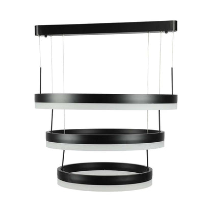 LED-Hängeleuchte 3 Ringe 86W Schwarz 3000K – V-TAC
