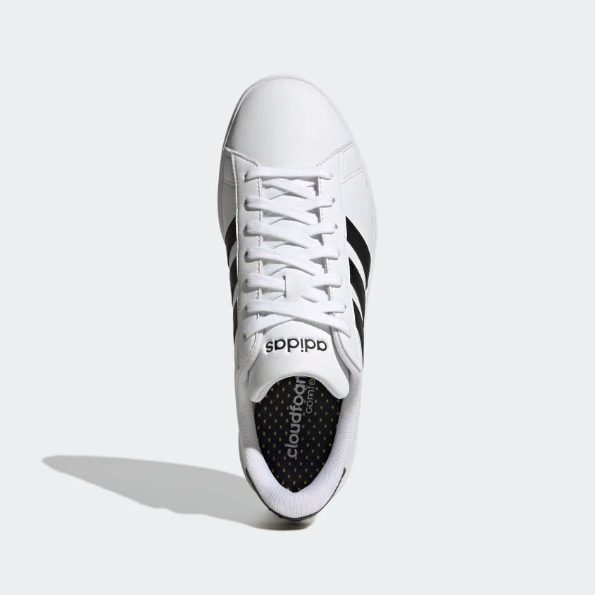 Adidas scarpa sneakers da uomo Grand Court 2.0 GW9195 bianco-nero