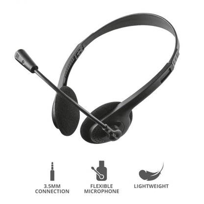 Trust Ziva Gaming-Headset PC Computer Plug & Play integriertes Mikrofon