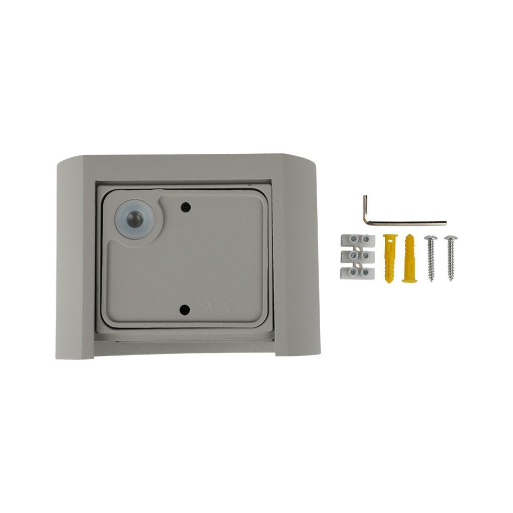 LED-Wandleuchte Doppelstrahl verstellbar 6W IP65 Grau