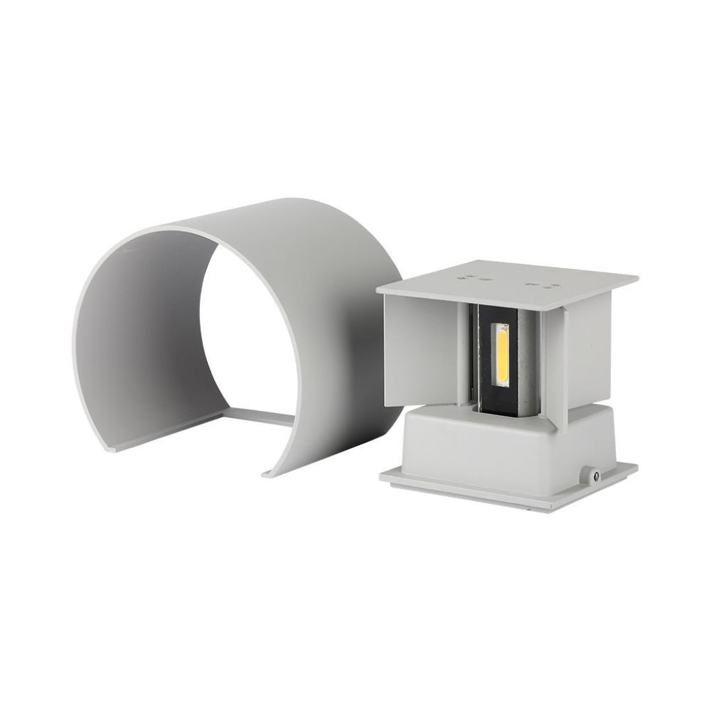 LED-Wandleuchte Doppelstrahl verstellbar 6W IP65 Grau