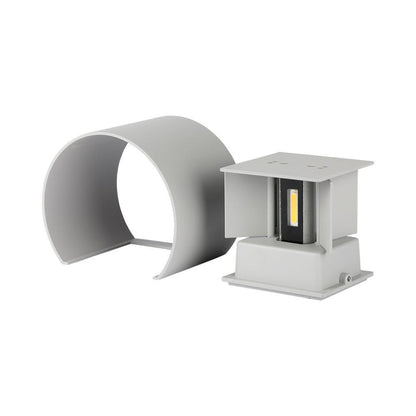 LED-Wandleuchte Doppelstrahl verstellbar 6W IP65 Grau