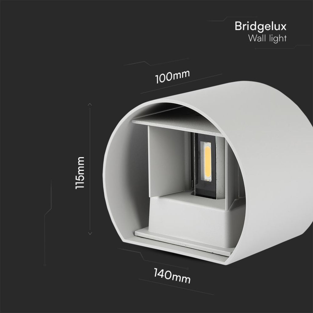 LED-Wandleuchte Doppelstrahl verstellbar 6W IP65 Grau