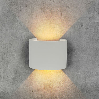 LED-Wandleuchte Doppelstrahl verstellbar 6W IP65 Grau