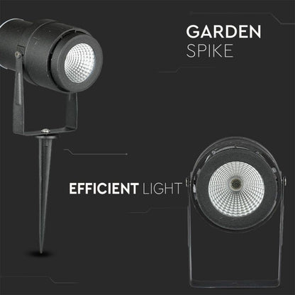 LED-Gartenstrahler 12W Schwarz Warmweiß 880lm