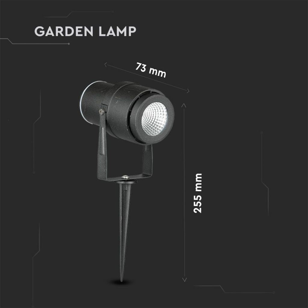 LED-Gartenstrahler 12W Schwarz Warmweiß 880lm