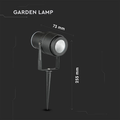 LED-Gartenstrahler 12W Schwarz Warmweiß 880lm