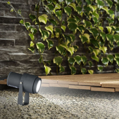 LED Garden Spot Light with Stake 12W Grey 4000K
