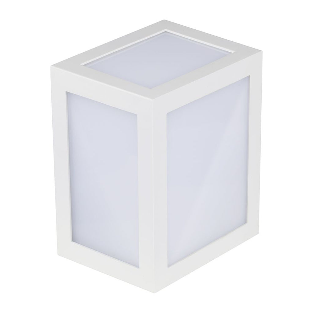 Lanterna LED Muro 12W Quadrata IP65 4000K Bianca V-TAC