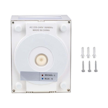 Lanterna LED Muro 12W Quadrata IP65 4000K Bianca V-TAC