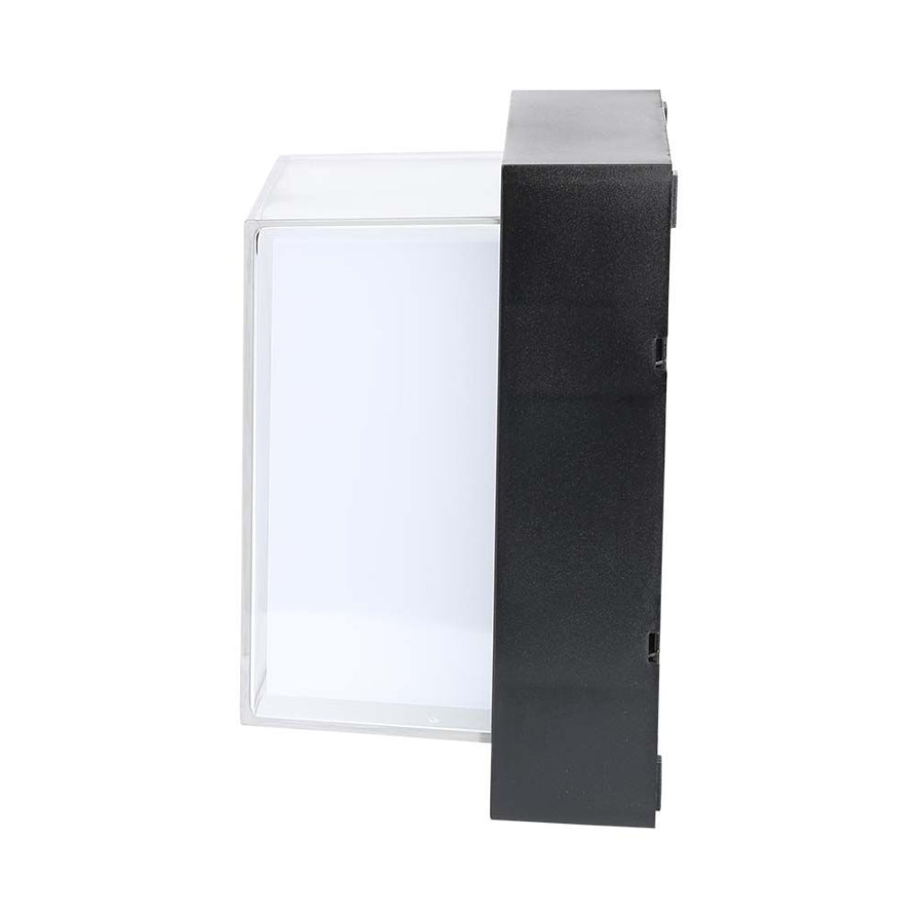 LED Wandleuchte Quadratisch 12W 3000K IP65 Schwarz V-TAC