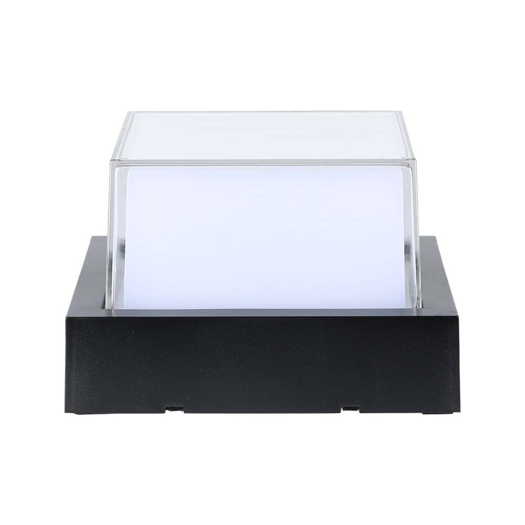 LED Wandleuchte Quadratisch 12W 3000K IP65 Schwarz V-TAC
