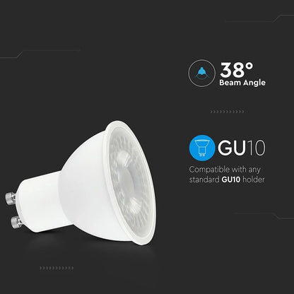 Faretto LED GU10 7.5W 3000K 38° Trasparente V-TAC