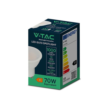 Faretto LED GU10 10W 4000K Copertura Satinata 100°