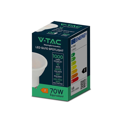 V-Tac LED-Strahler GU10 10W 6500K Satinierte Abdeckung Kaltweiß