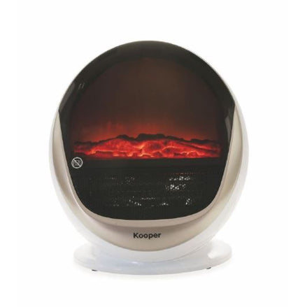 Kooper Marte Heizlüfter Elektrokamin Kaminofen LED Flamme 1500W