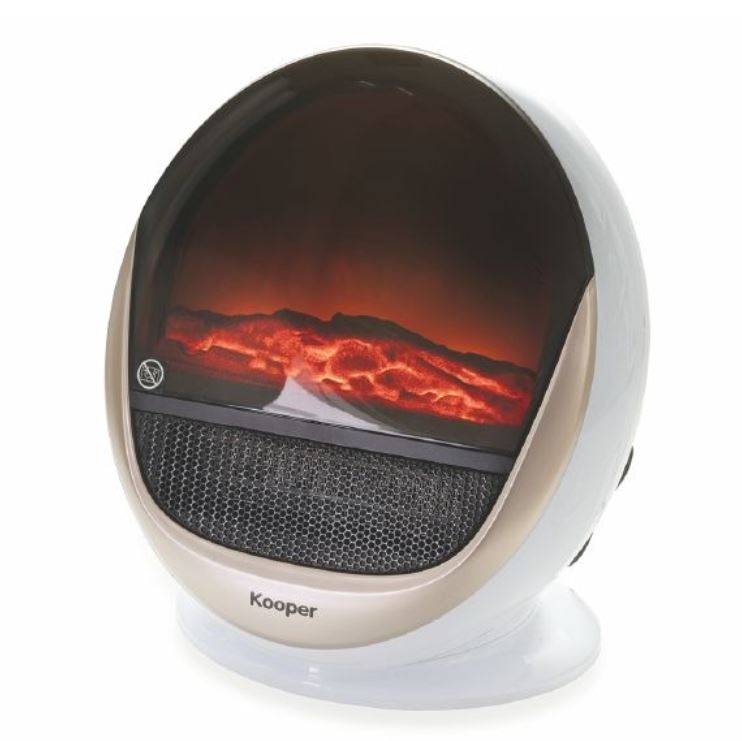 Kooper Marte Heizlüfter Elektrokamin Kaminofen LED Flamme 1500W