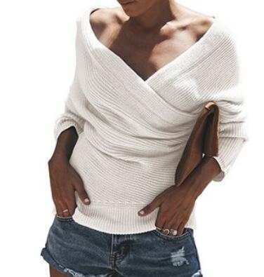 Maglione donna scollo a V, Pullover femminile