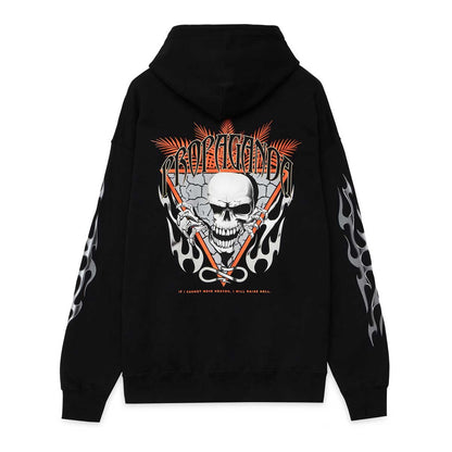 Propaganda Felpa con Cappuccio Skeleton Hoodie 21FWPRFE540-01 nero