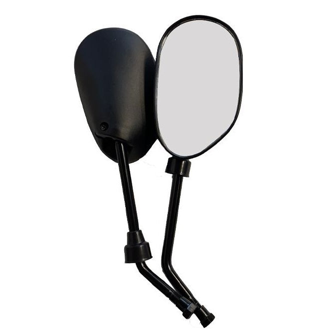 Coppia Specchietti 2 Specchi Retrovisori Universali Moto Scooter Nero Dx+Sx M10