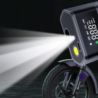 Tragbarer Mini-Luftkompressor, wiederaufladbare Pumpe mit LED-Anzeige für Motorrad und Auto