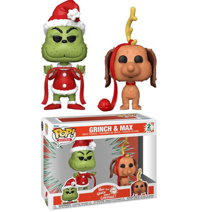 Funko Pop ! Books  - 2 Pack Grinch & Max 9Cm How The Grinch Stole Christmas