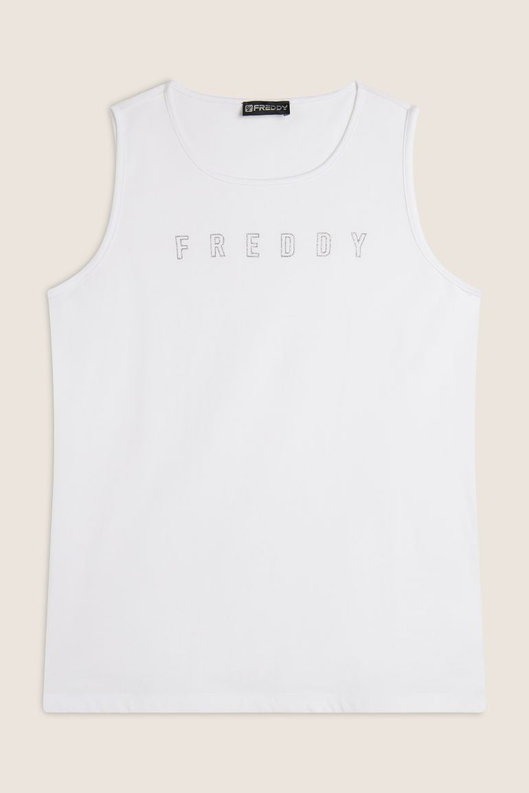 Freddy Round Neck T-Shirt with Glitter Logo S25WCYLK1