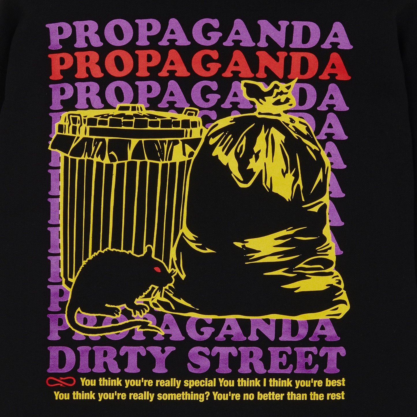 Propaganda felpa con cappuccio e tasca a marsupio Trash Hoodie 22FWPRFE758-01 black