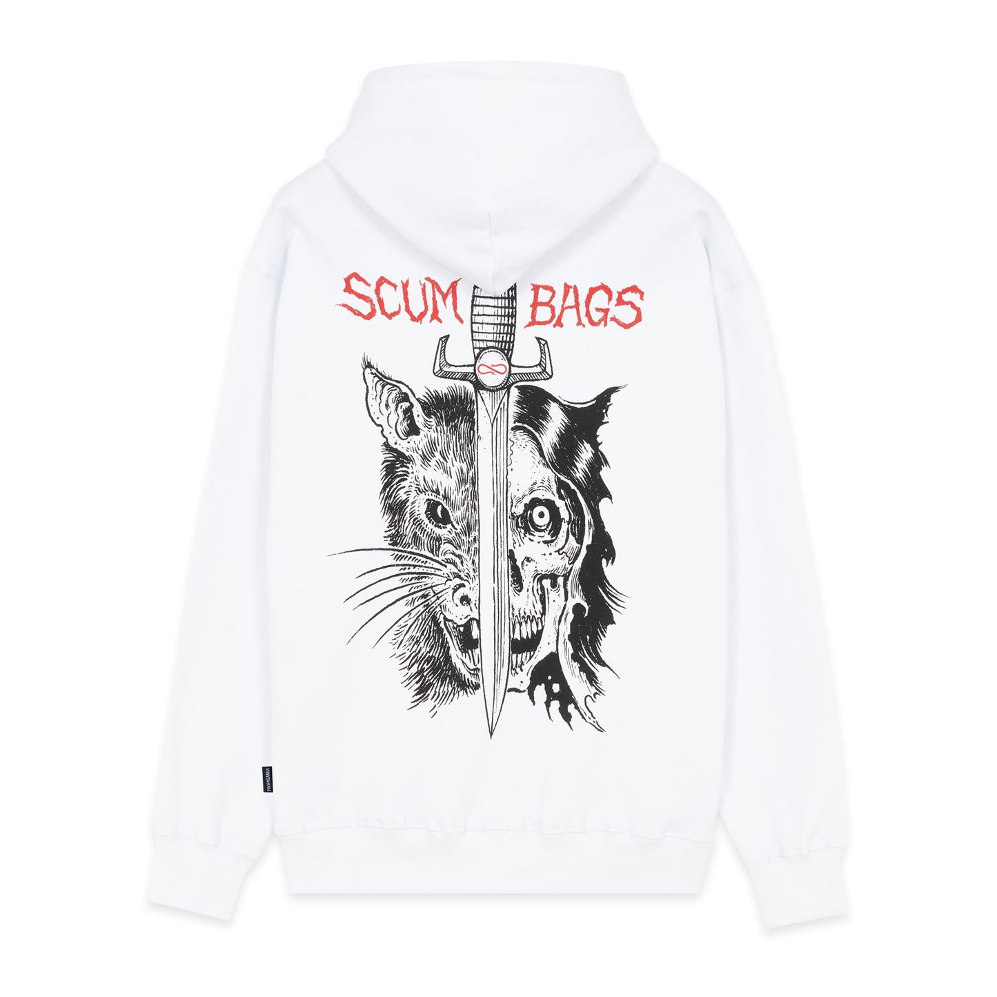 Propaganda felpa con cappuccio e tasca a marsupio Bags Hoodie 22FWPRFE771-02 white